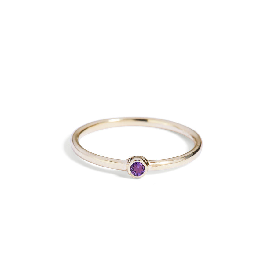 The Mini Amethyst Stacker in 9kt Gold-Black Betty Jewellery Design, South Africa