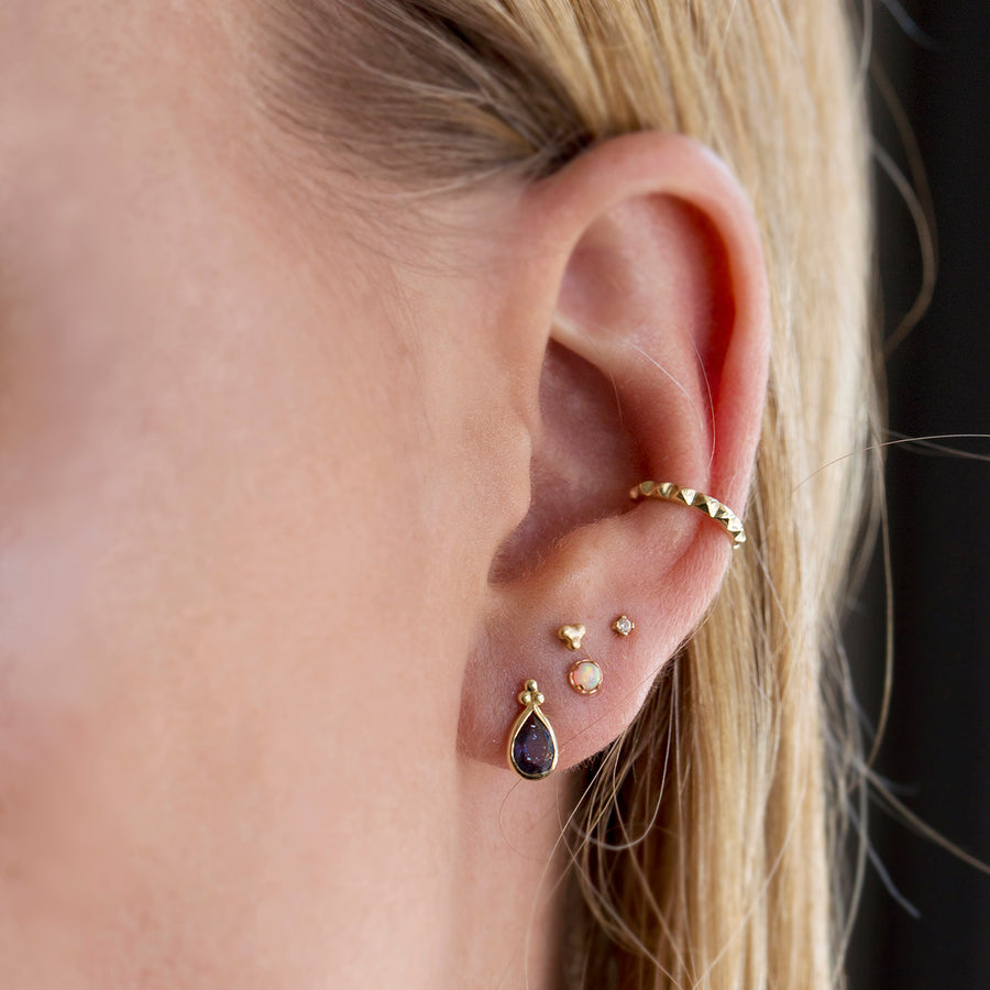 The 9kt Gold Faceted Ear Cuff-Earrings-Black Betty Design