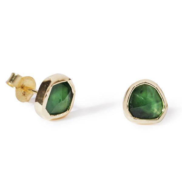 Raw Emerald Studs-Earrings-Black Betty Design