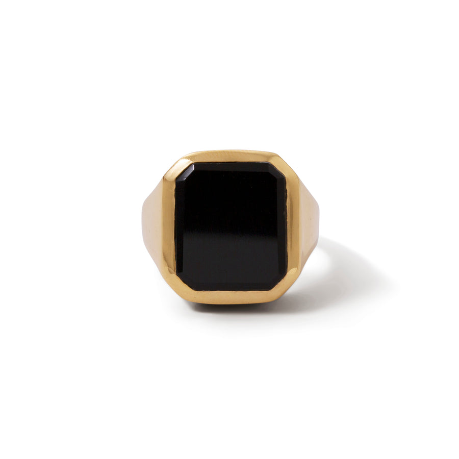 The Black Onyx Rectangle Signet Ring-Ring-Black Betty Design