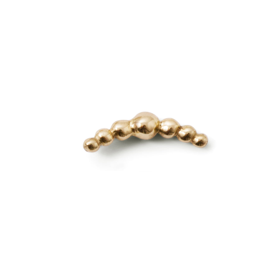 The Crescent Balled Cluster Stud in 9kt Gold-Earrings-Black Betty Design