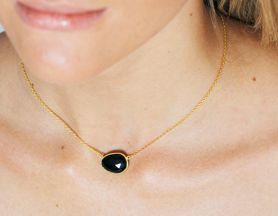 The Faceted Gemstone Necklace-Necklace-Black Betty Design