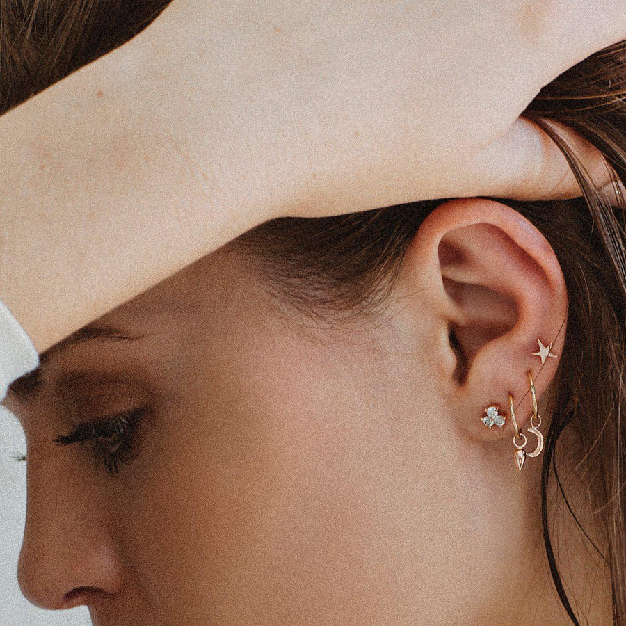 The Star Stud in Rose Gold - Single-Earrings-Black Betty Design