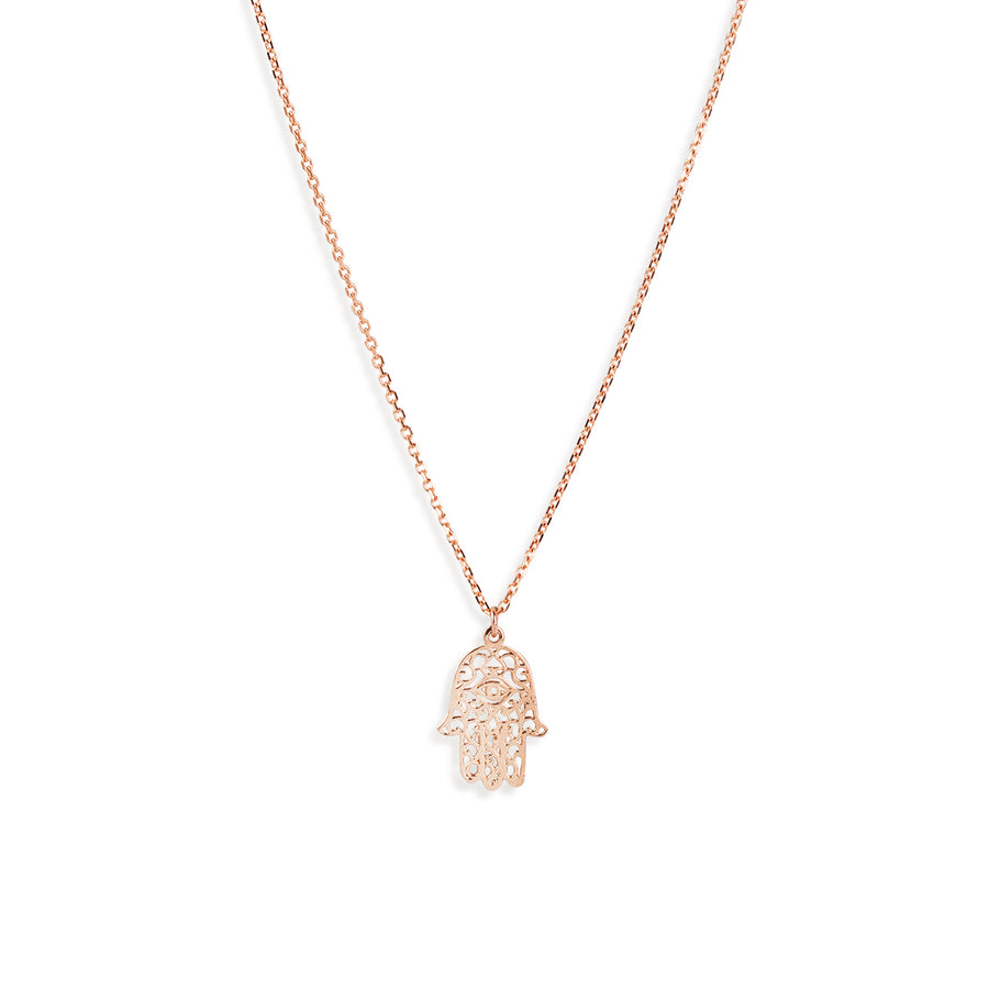 The Rose Gold Hamsa Necklace