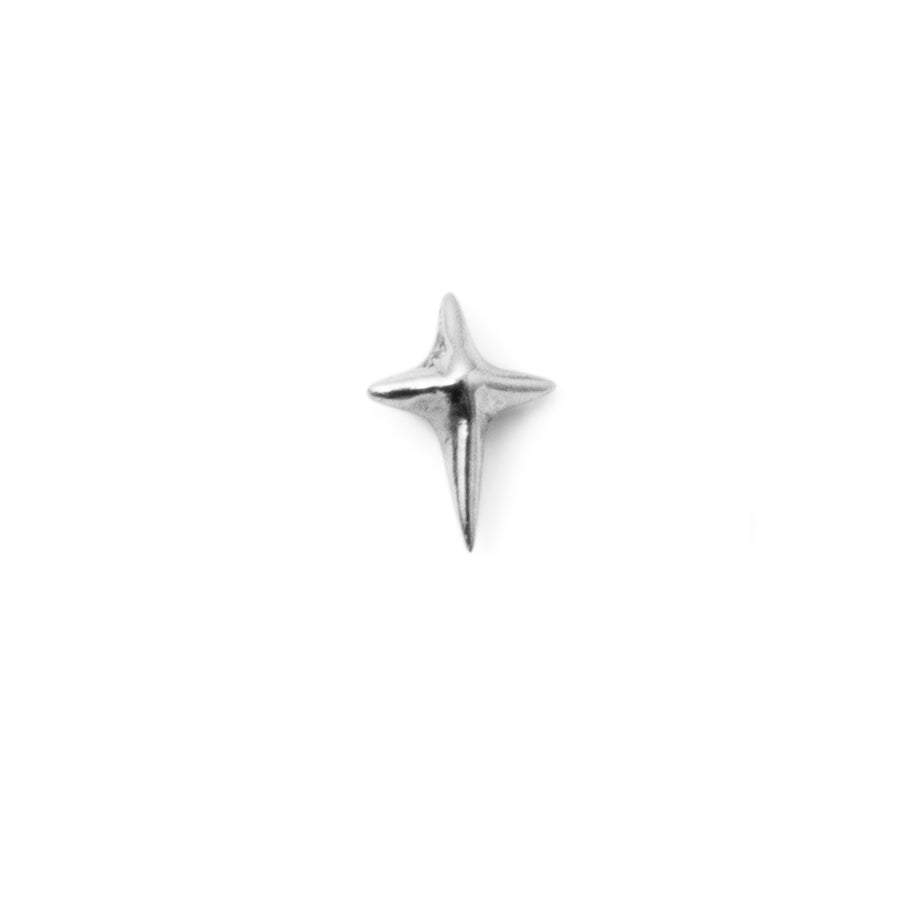 The Northern Star Stud in 9kt White Gold-Earrings-Black Betty Design