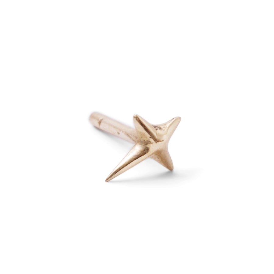 The Northern Star Stud in 9kt Yellow Gold-Earrings-Black Betty Design