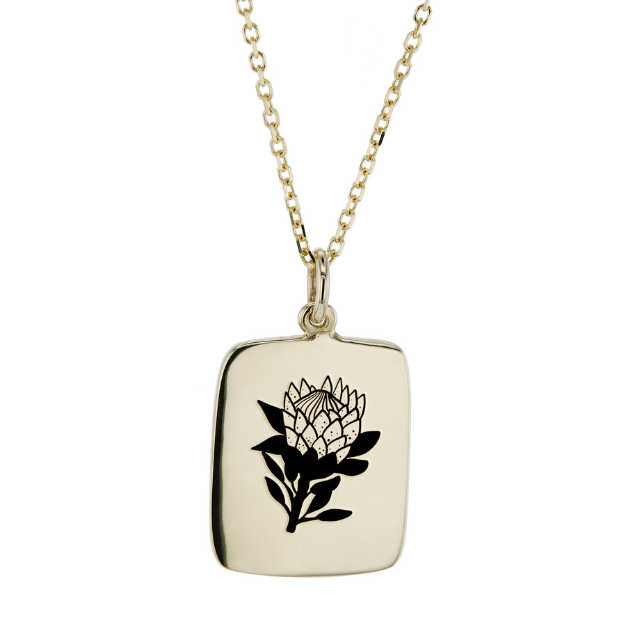 The Protea's Necklace in Gold