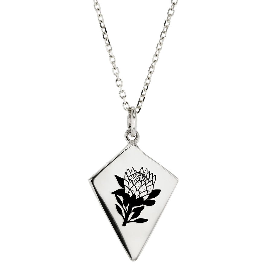 The Protea's Necklace in Silver