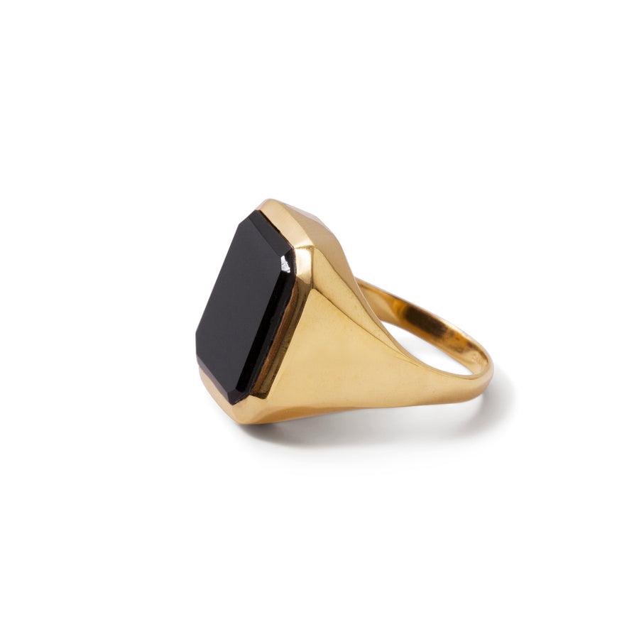 The Black Onyx Rectangle Signet Ring-Ring-Black Betty Design