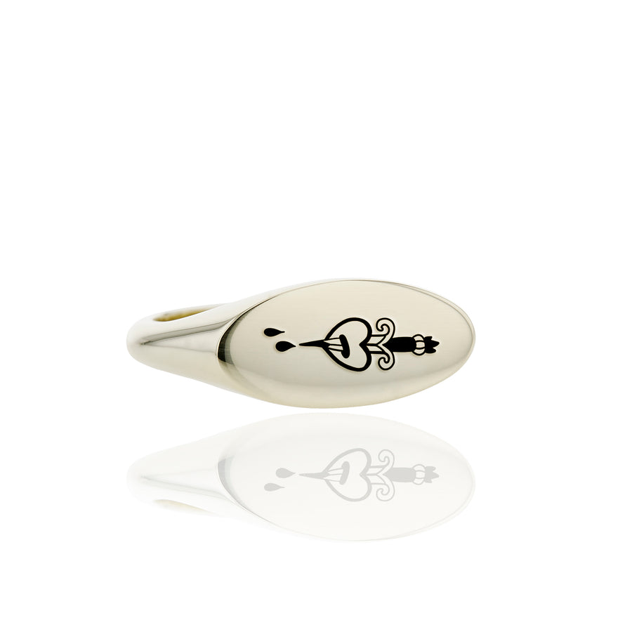 The Pierced Heart's Chunky Signet Ring in Gold