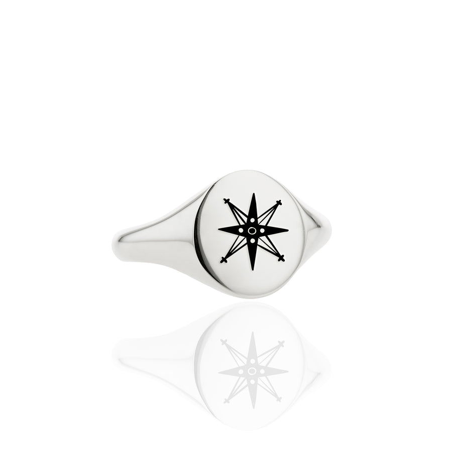The Star's Chunky Signet Ring in Silver
