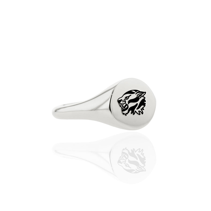 The Tiger's Chunky Signet Ring in Silver
