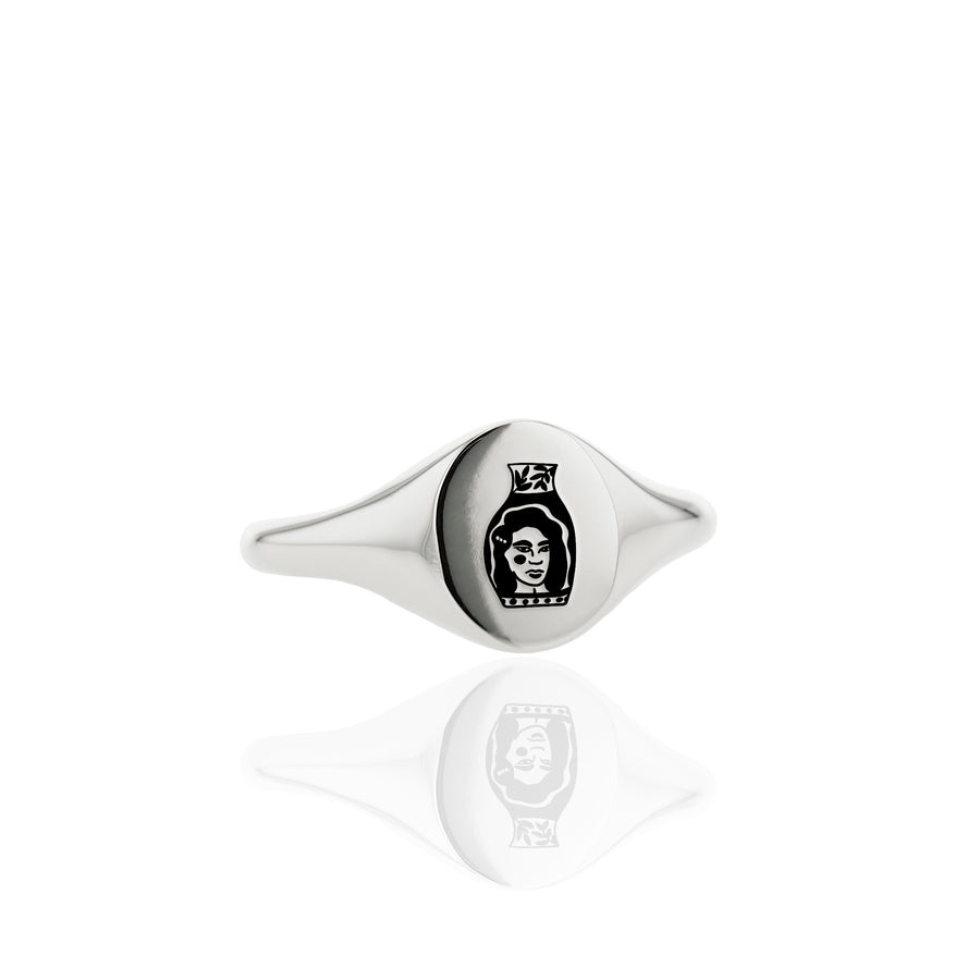 The Vessel's Slim Signet Ring in Silver