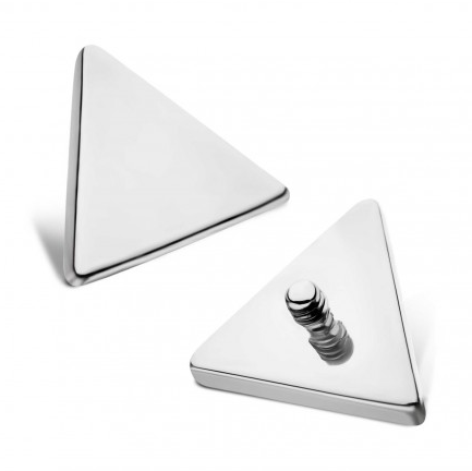 The Titanium Plain Triangle Stud Top