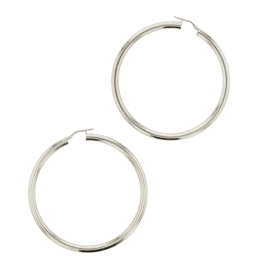 Our Chunky Oversized Silver Hoops - 40mm