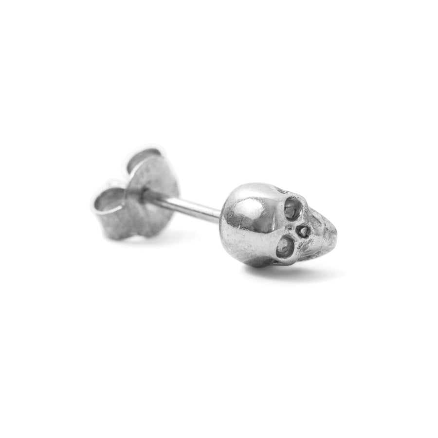 The Small Skull Stud in Silver (Single)