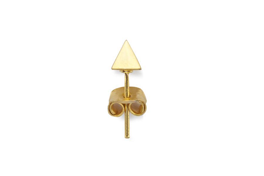 Gold Polished Pyramid Stud-Earrings-Black Betty Design