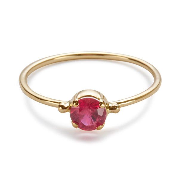 The Skinny Joy Ring in Pink Tourmaline-Ring-Black Betty Design