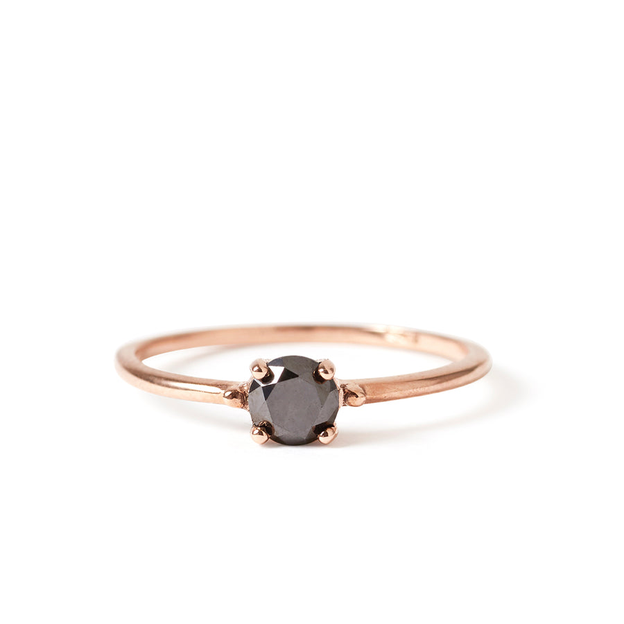The Rose Gold & Black Diamond Skinny Joy Ring-Ring-Black Betty Design