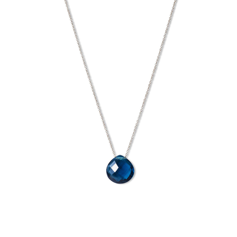 The Mini Open Stone Necklace in Silver-Necklace-Black Betty Design
