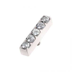 The Titanium CZ Bar Stud Top