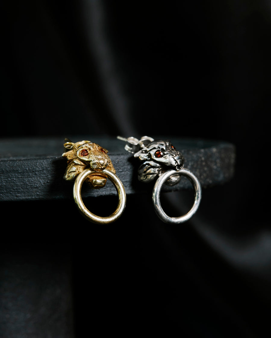 The Tiger Studs in 9kt Gold