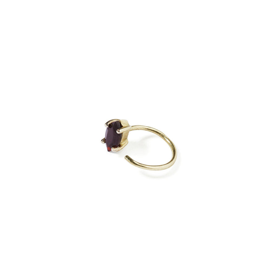 Gold Marquise Stone Loop-Earrings-Black Betty Design
