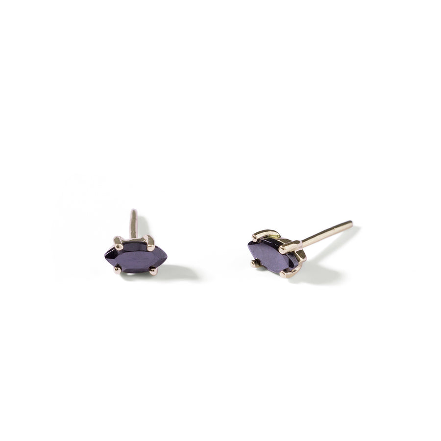 The Marquise Stud in 9KT Yellow Gold-Earrings-Black Betty Design